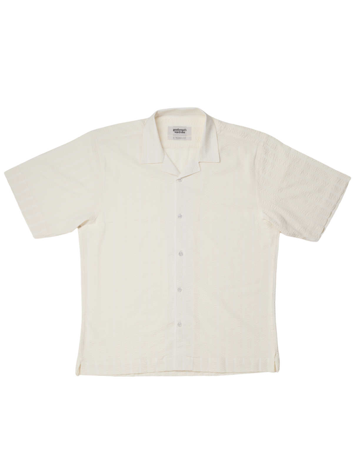 Off-White Subtle Stripe Cuban Shirt