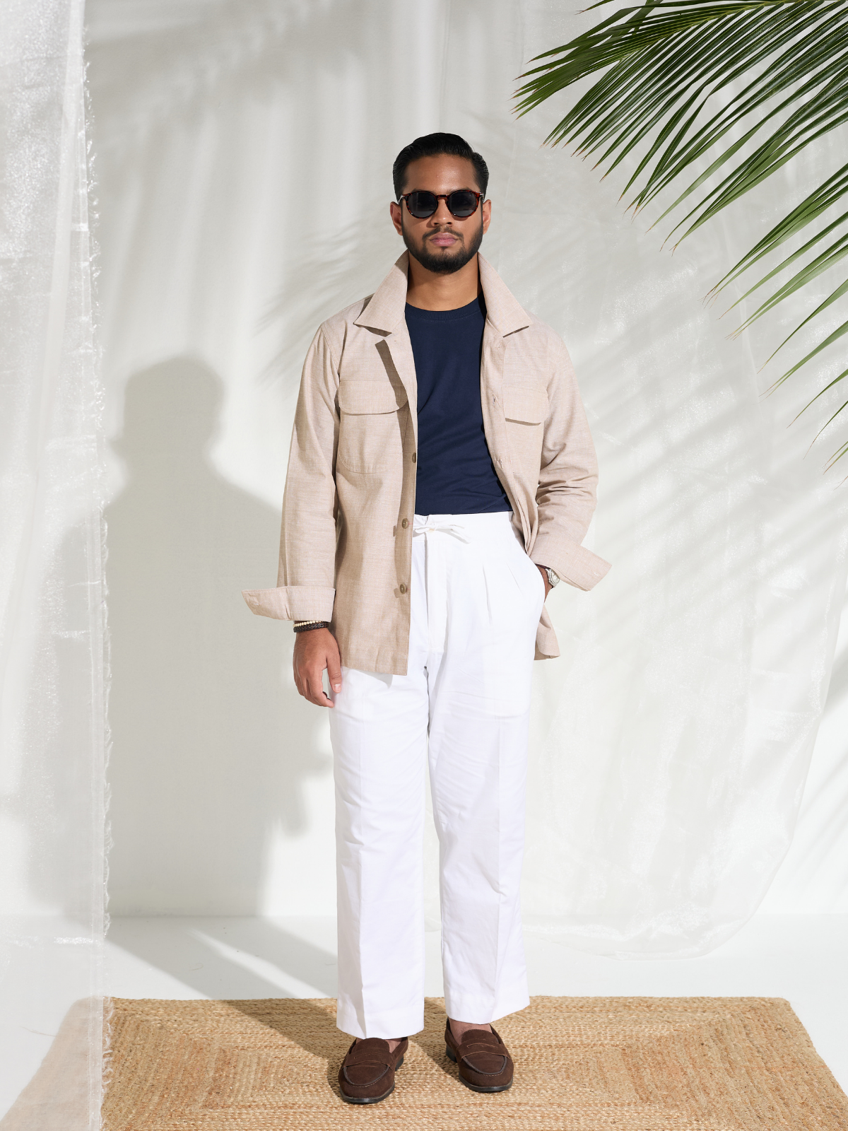 White Draw String Trouser