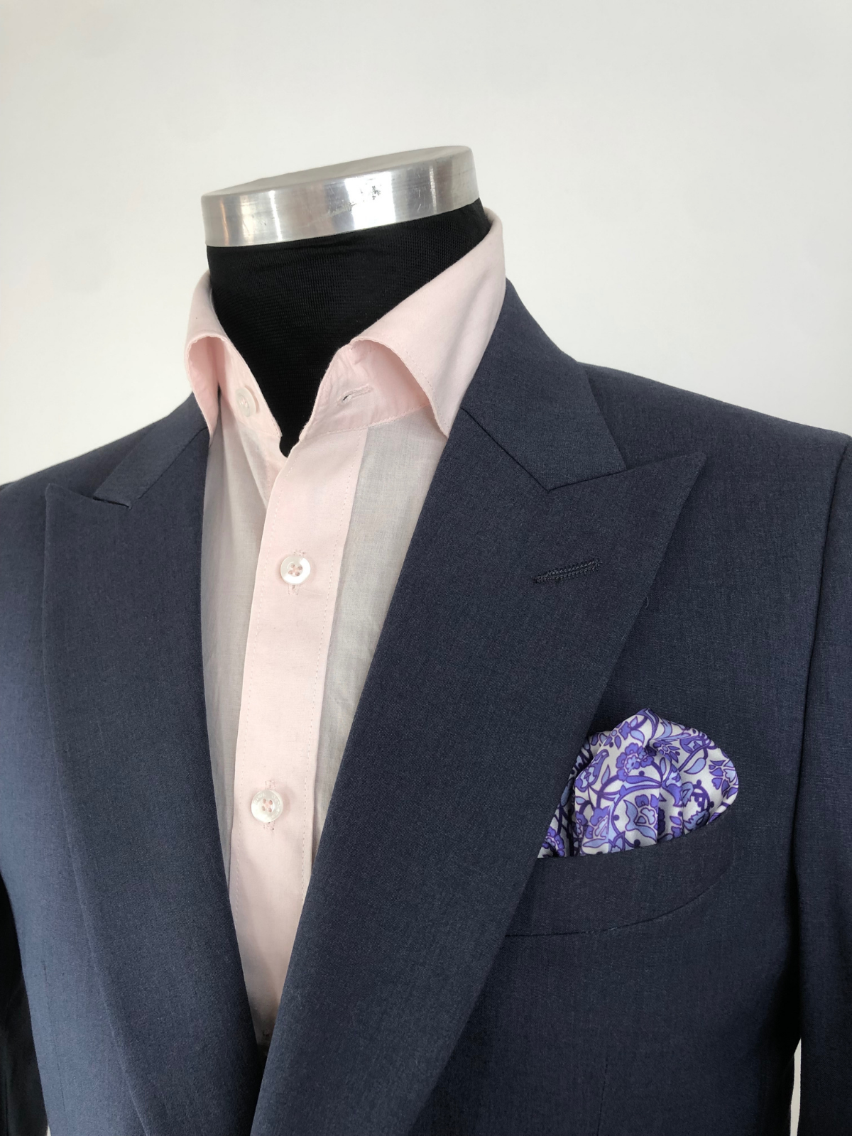 Lavender Abstract Floral Silk Pocket Square