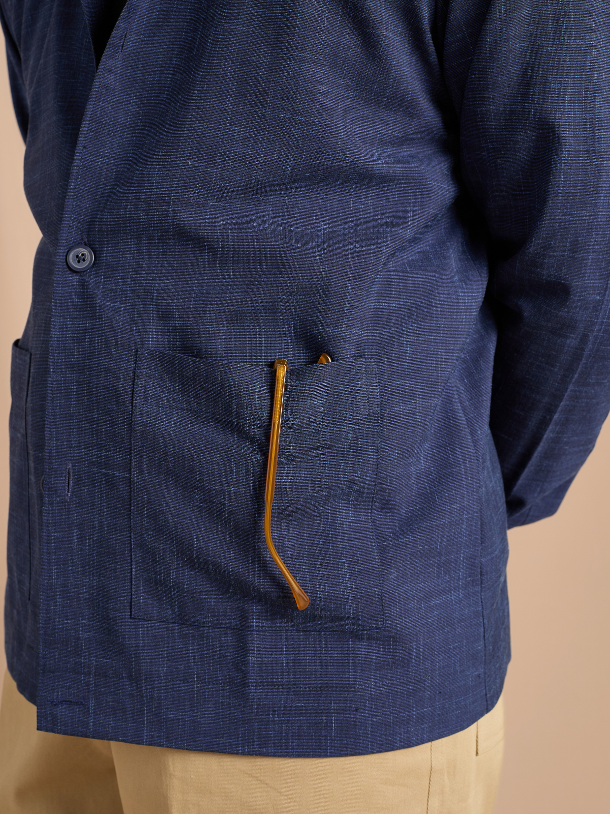 Navy Patterned Shacket