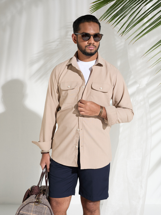 Beige Safari Shirt