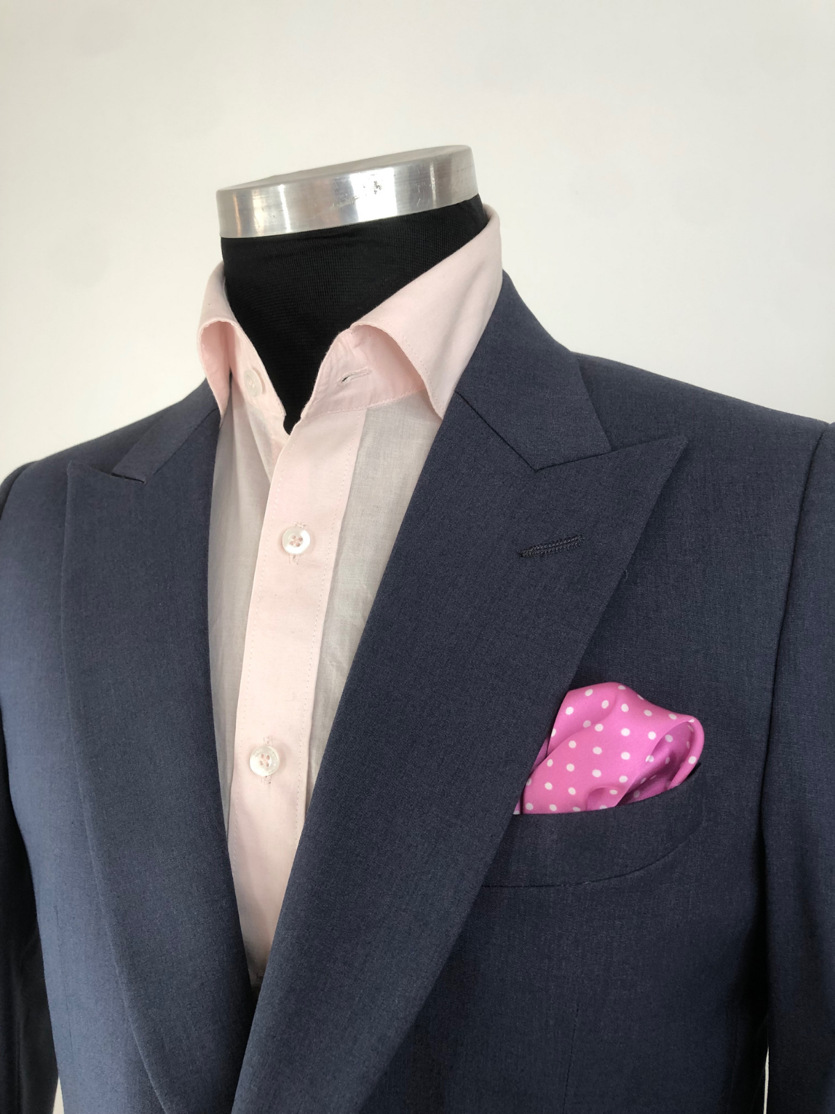 Pink Polka Silk Pocket Square