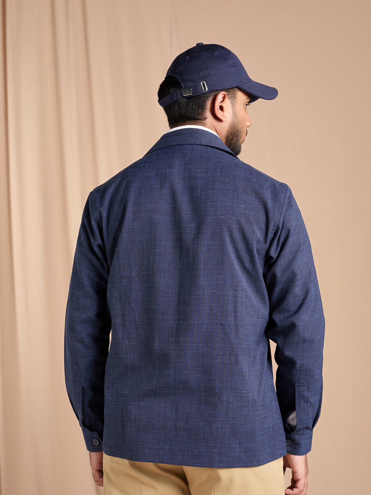 Navy Patterned Shacket