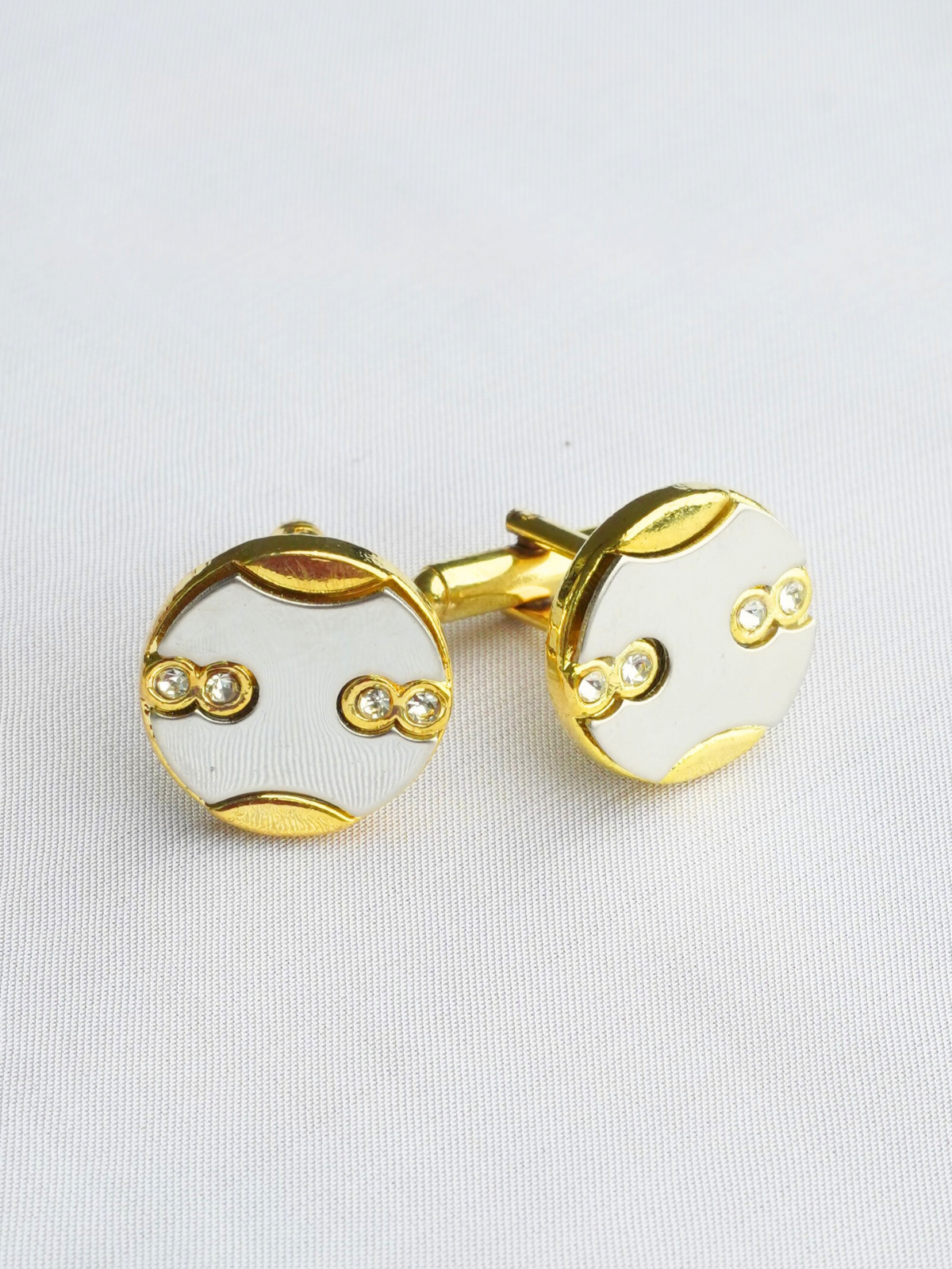 Silver & Gold Stone Cufflink