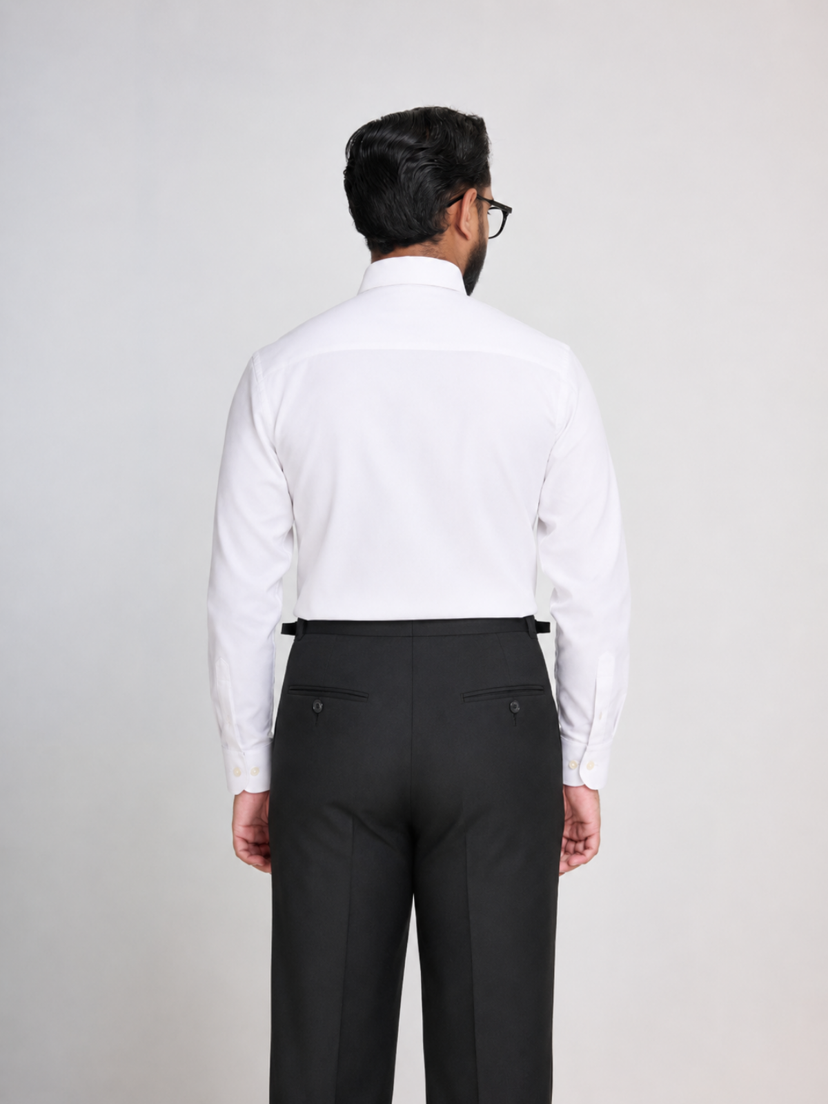 Point Collar White Formal Shirt