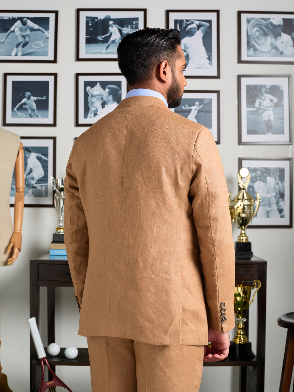 Tobacco Tan Cotton Blazer