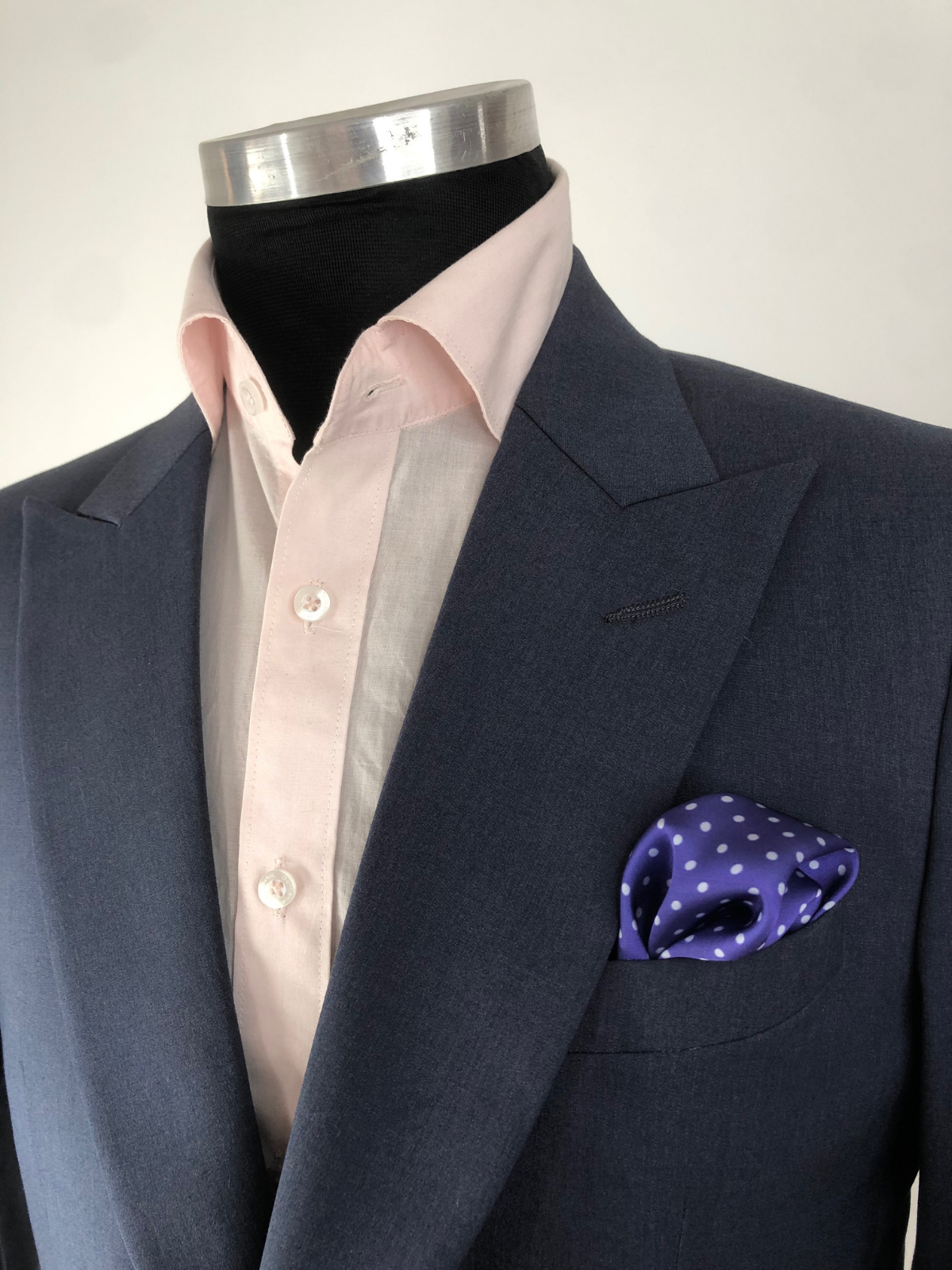 Violet Polka Silk Pocket Square