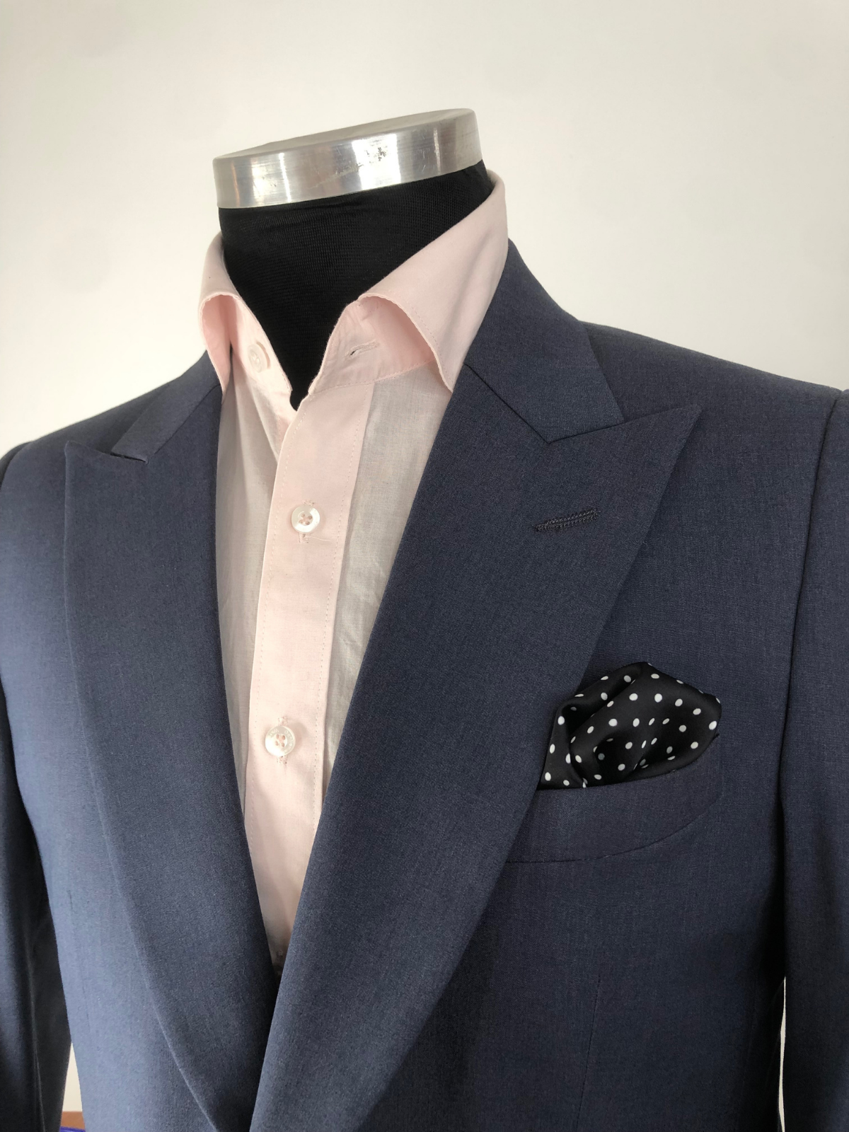 Black Polka Silk Pocket Square