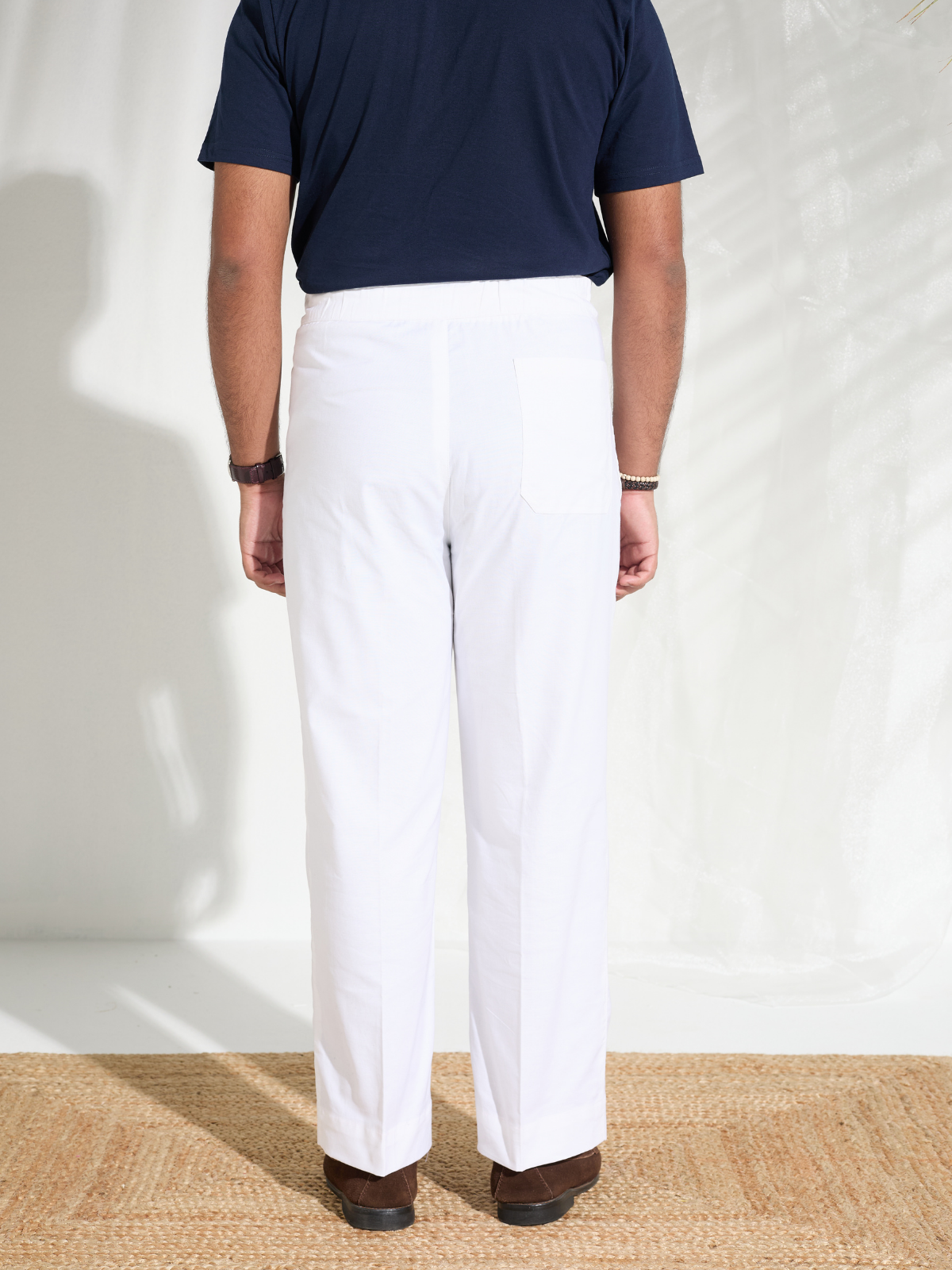 White Draw String Trouser