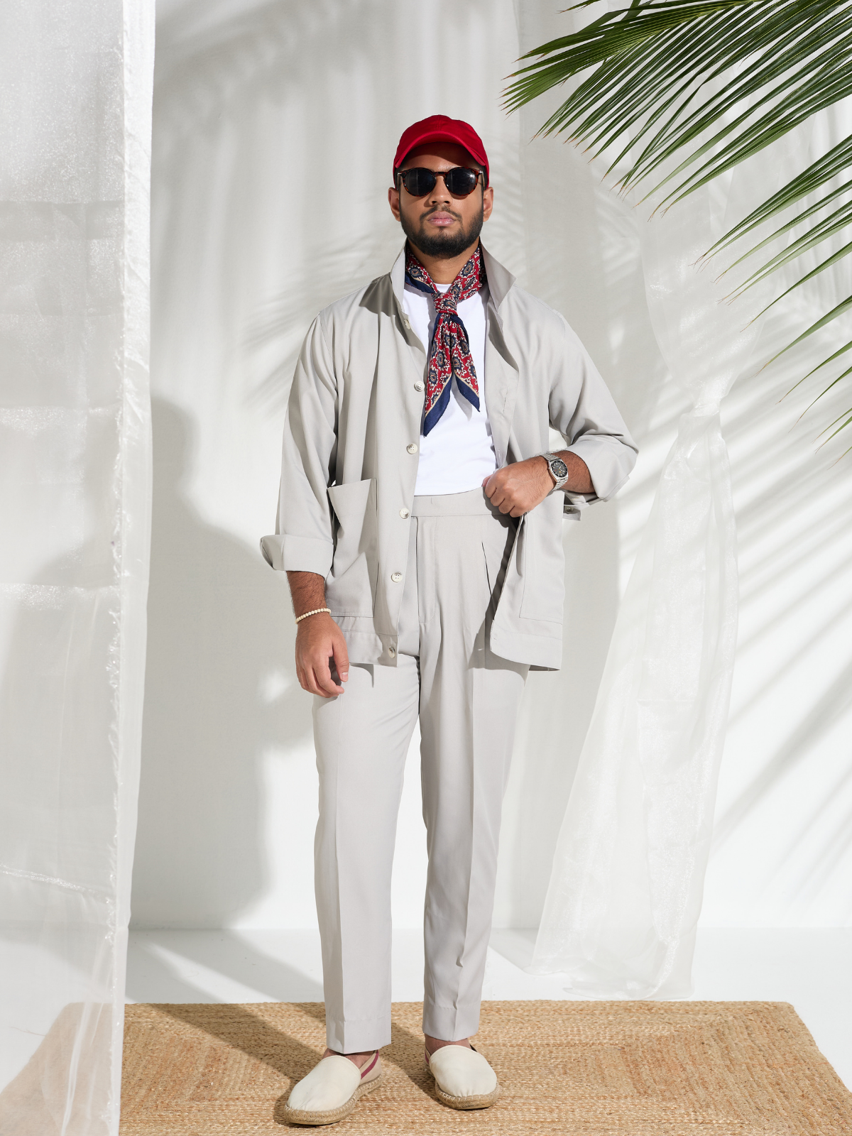 Silver Cotton Shacket