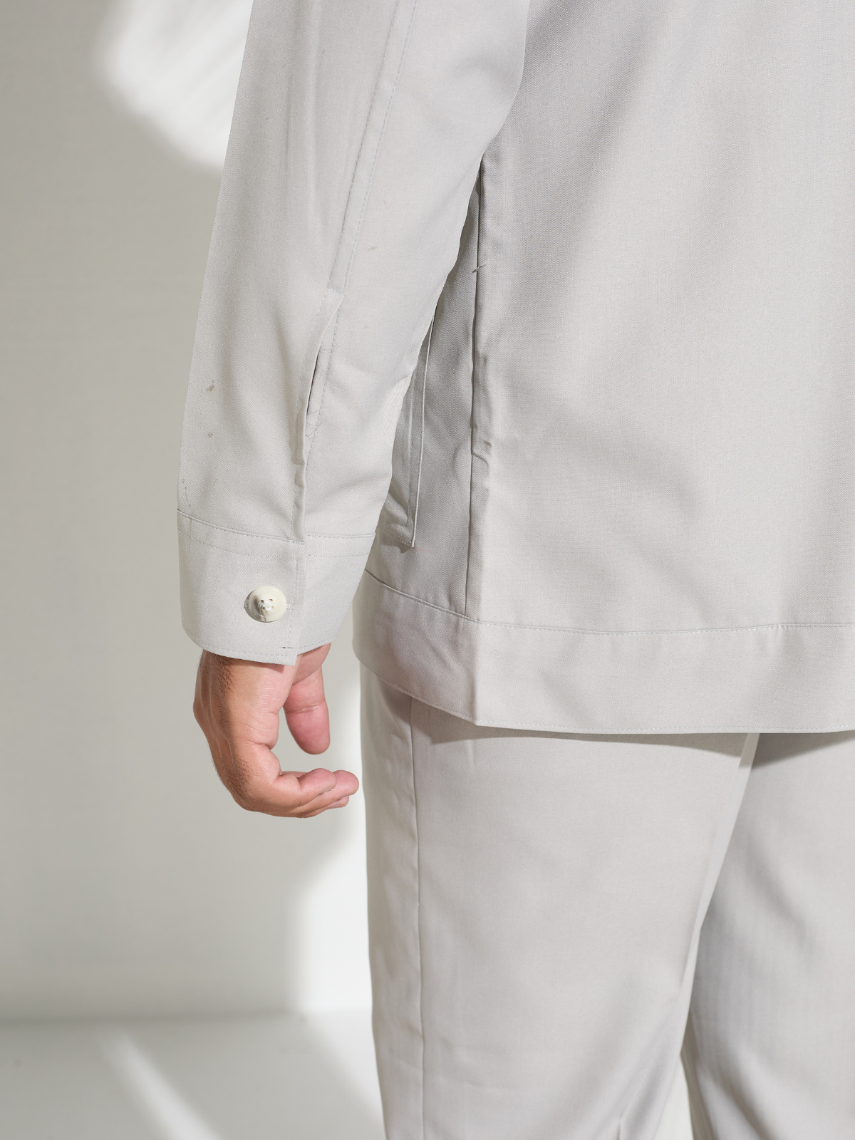 Silver Cotton Shacket