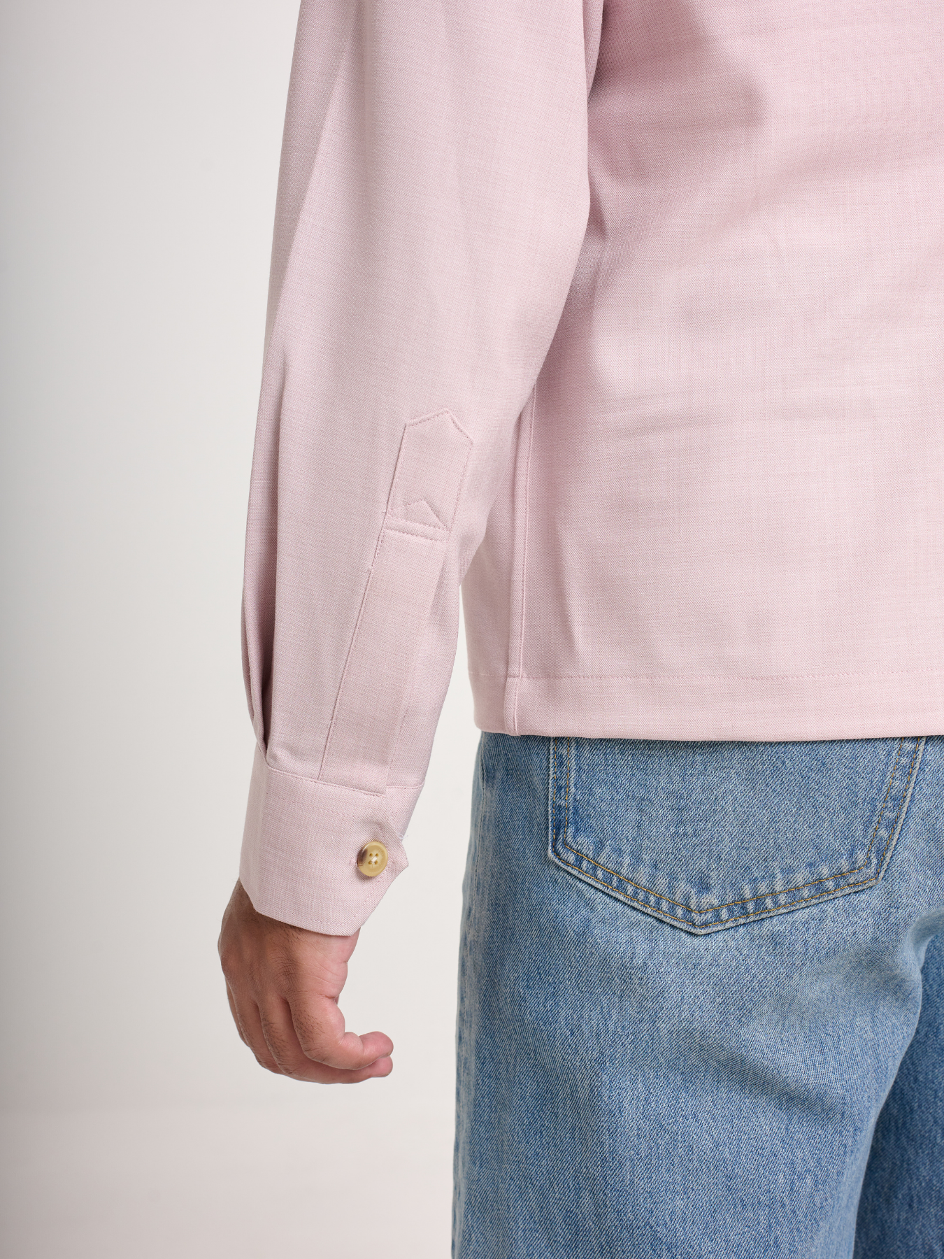Light Pink Cropped Shacket