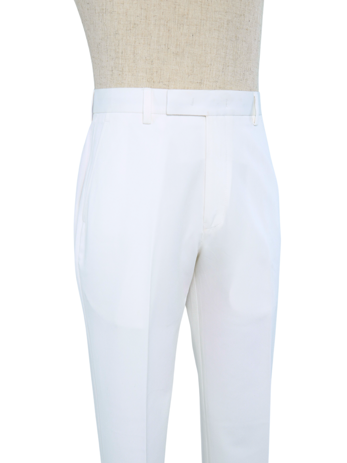 White Belt Loop Formal Trouser