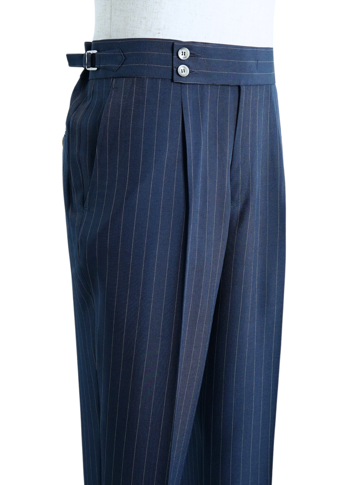 Navy Striped Formal Trouser
