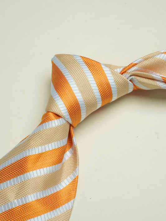 Orange & Beige Tie