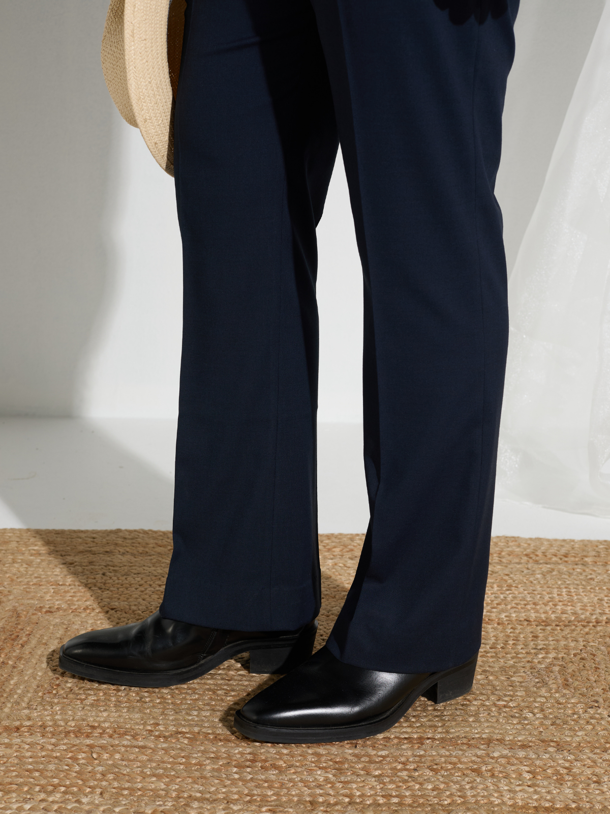 Navy Boot Cut Trouser