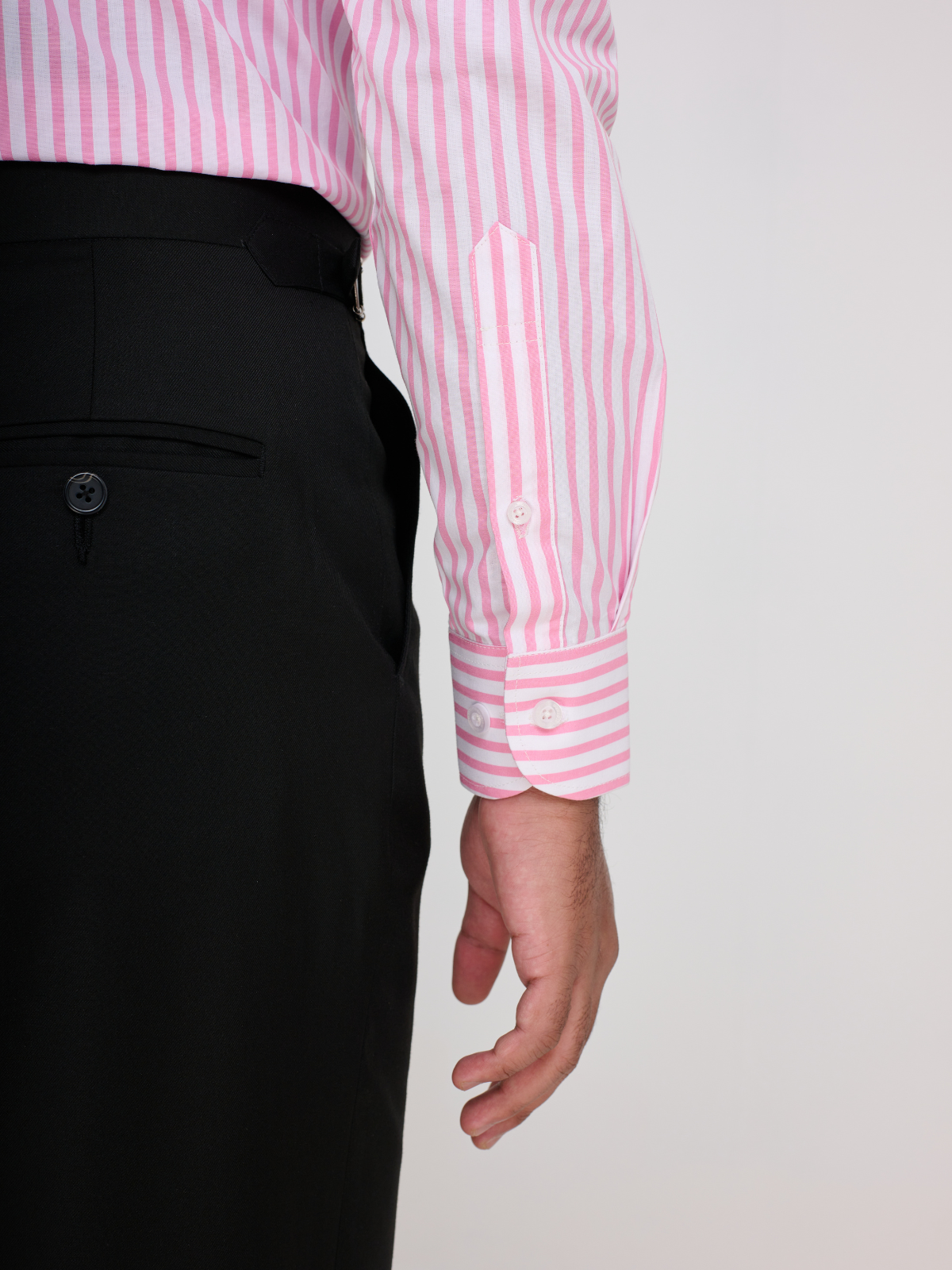 Pink Bengal Stripe Spread Collar Shirt