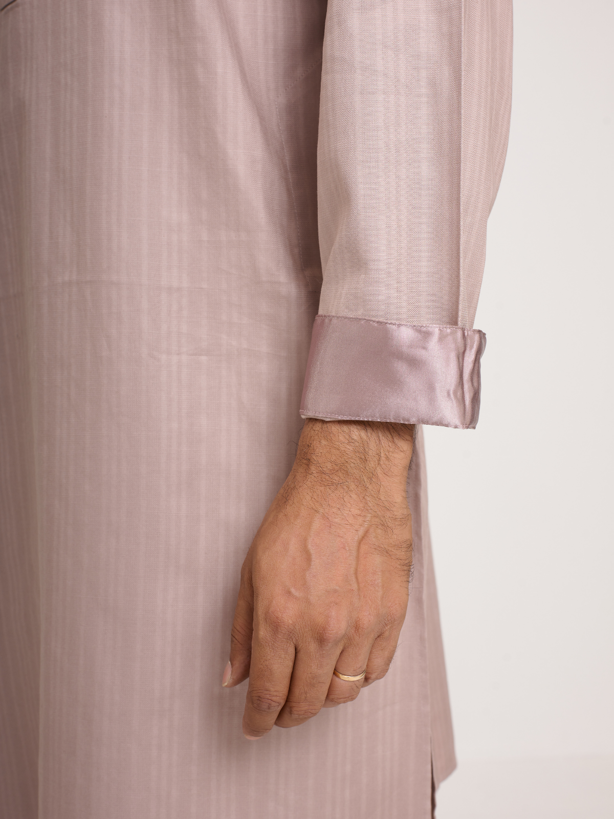 Mauve Self Print Kurta