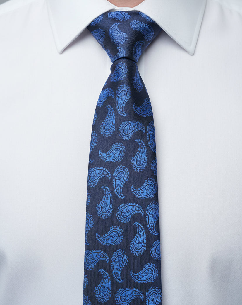 The Cobalt Floret Tie
