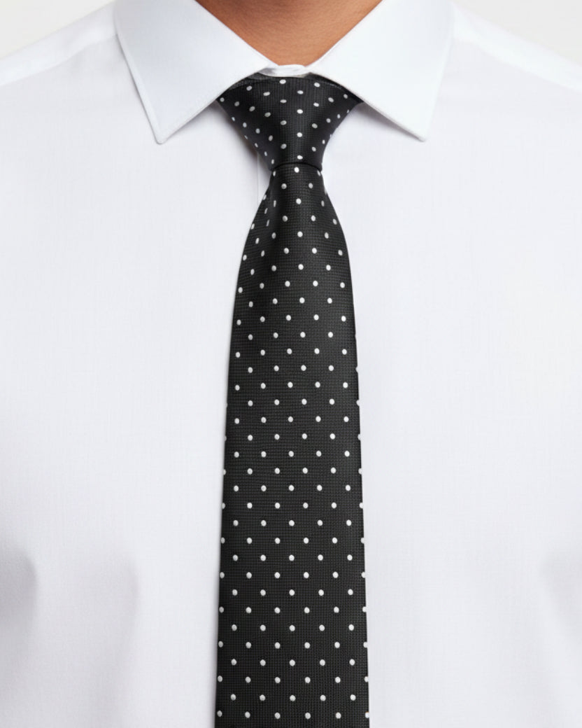 Black Micro-Dot Tie