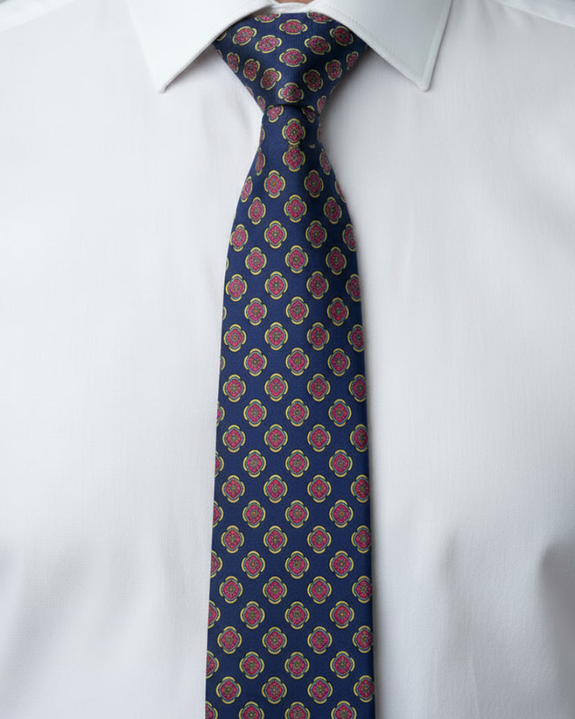 Navy Floral Tie
