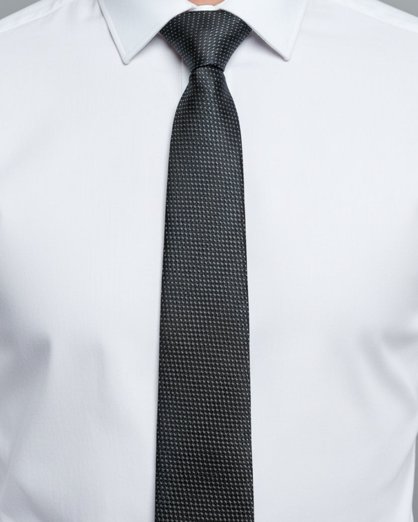 black pin dot Tie