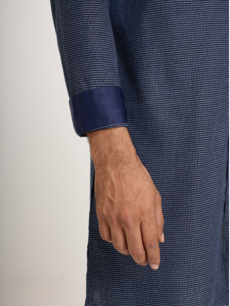 Navy Sherwani Cut Kurta