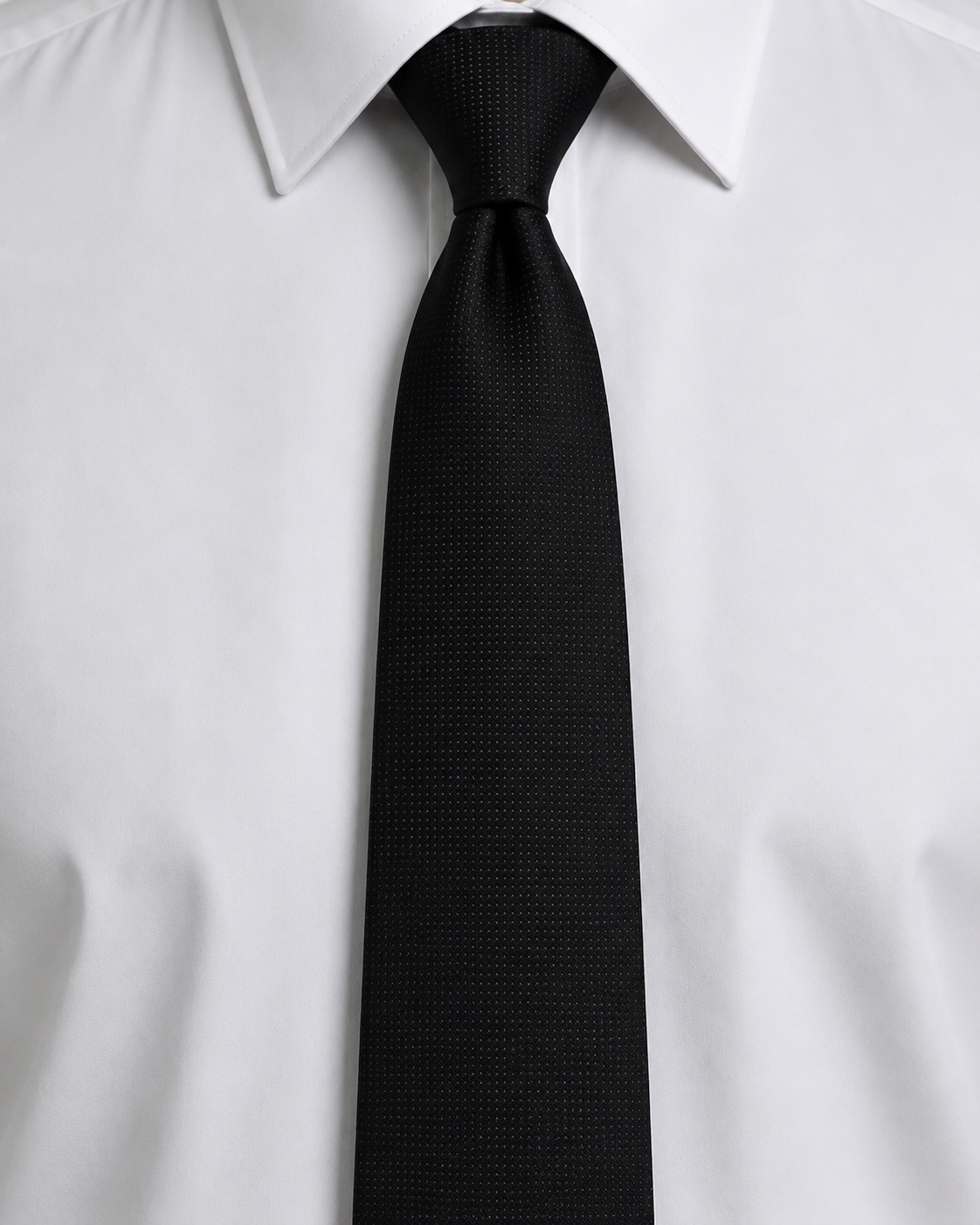 Onyx Micro-Weave Tie – Black