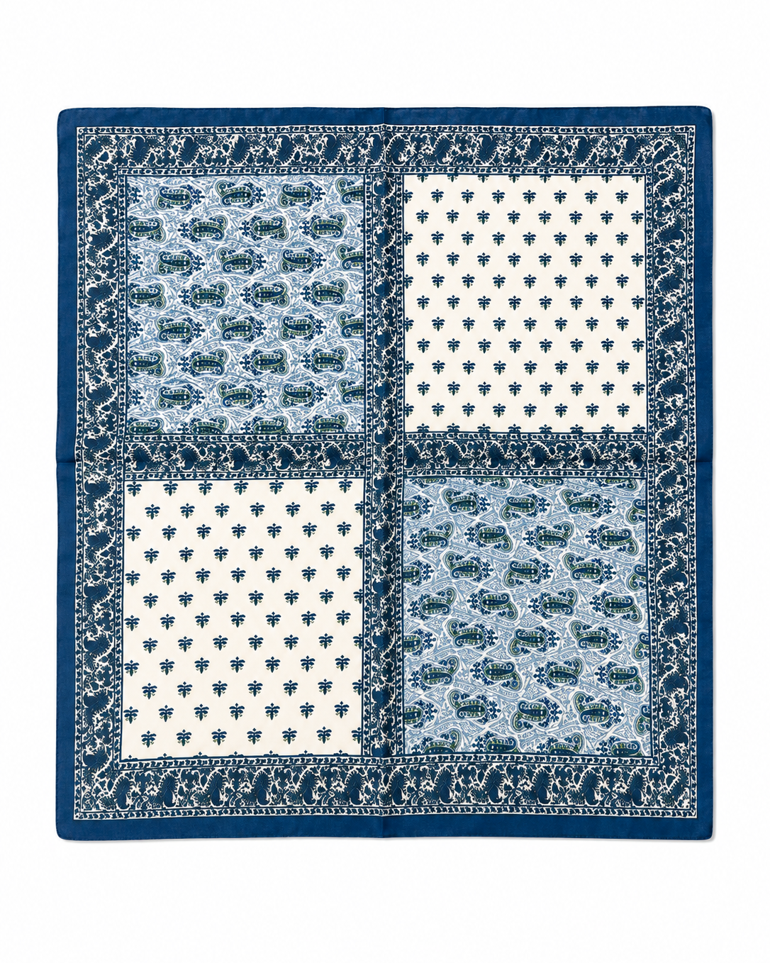 Indigo Patchwork Bandana