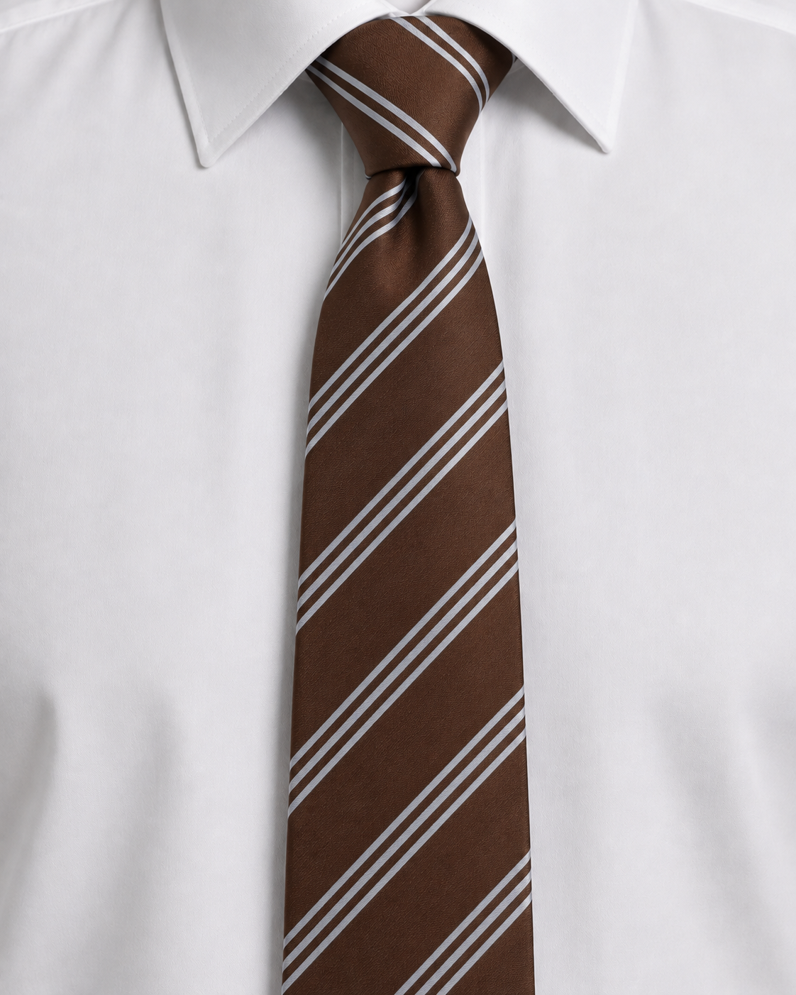 Regent Brown Triple-Stripe Tie