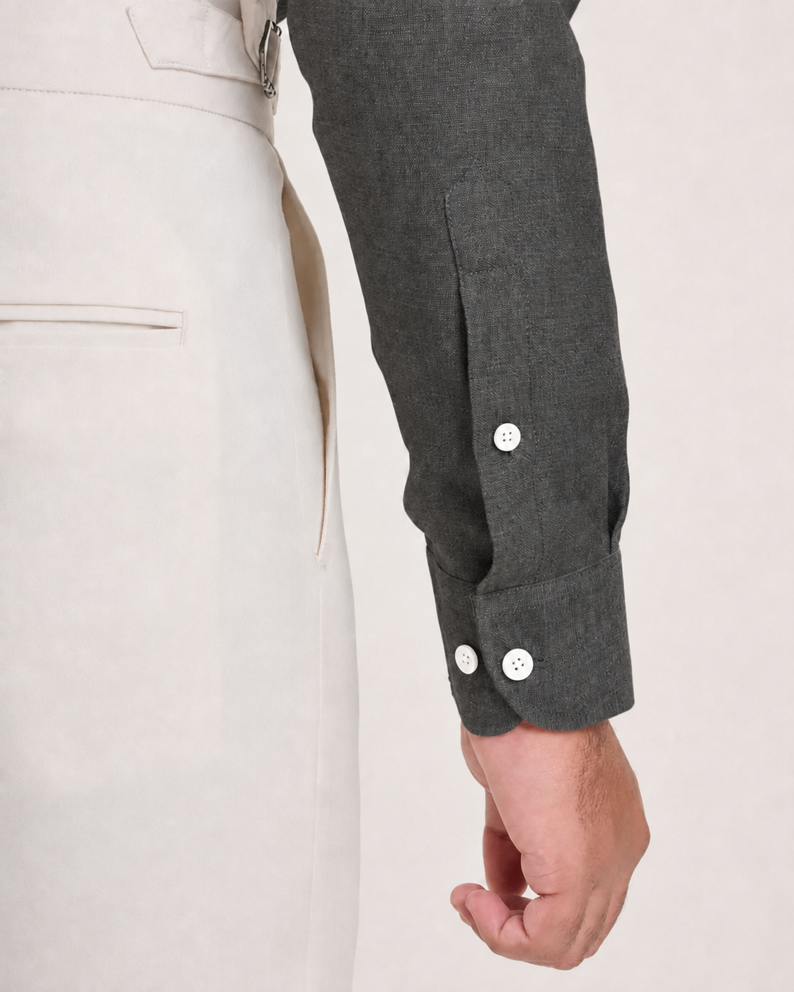 Charcoal Grey Linen Shirt