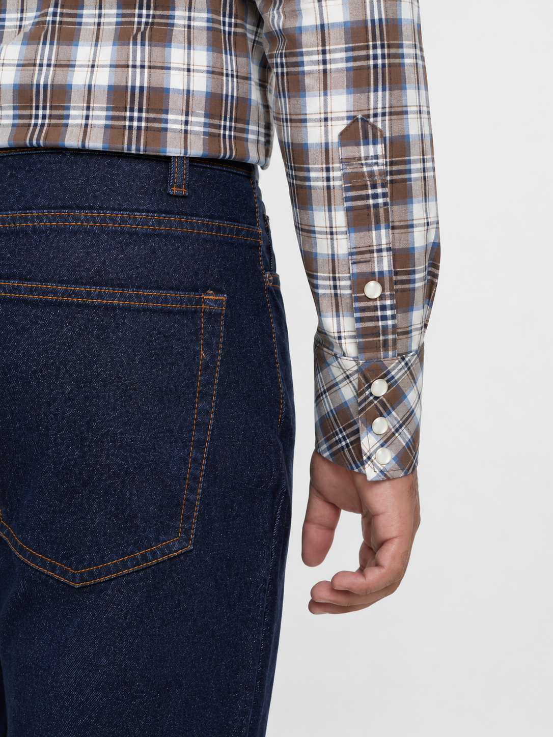 Brown & Blue Check Shirt