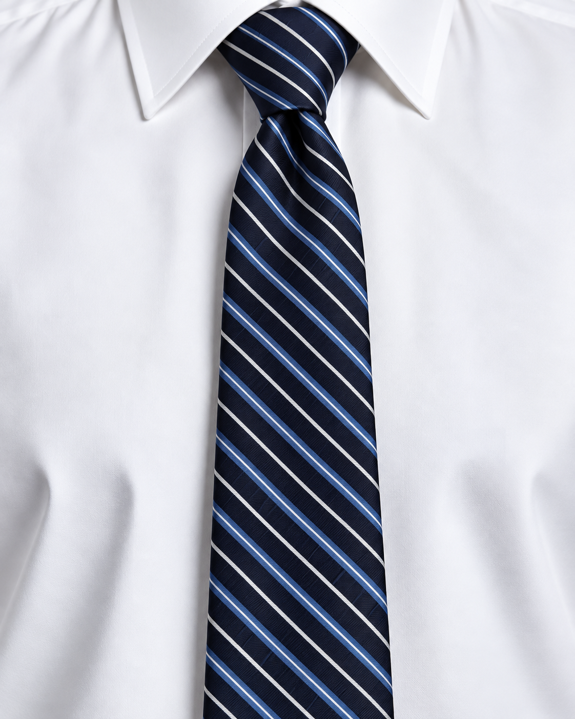 Navy Blue Stripe Tie