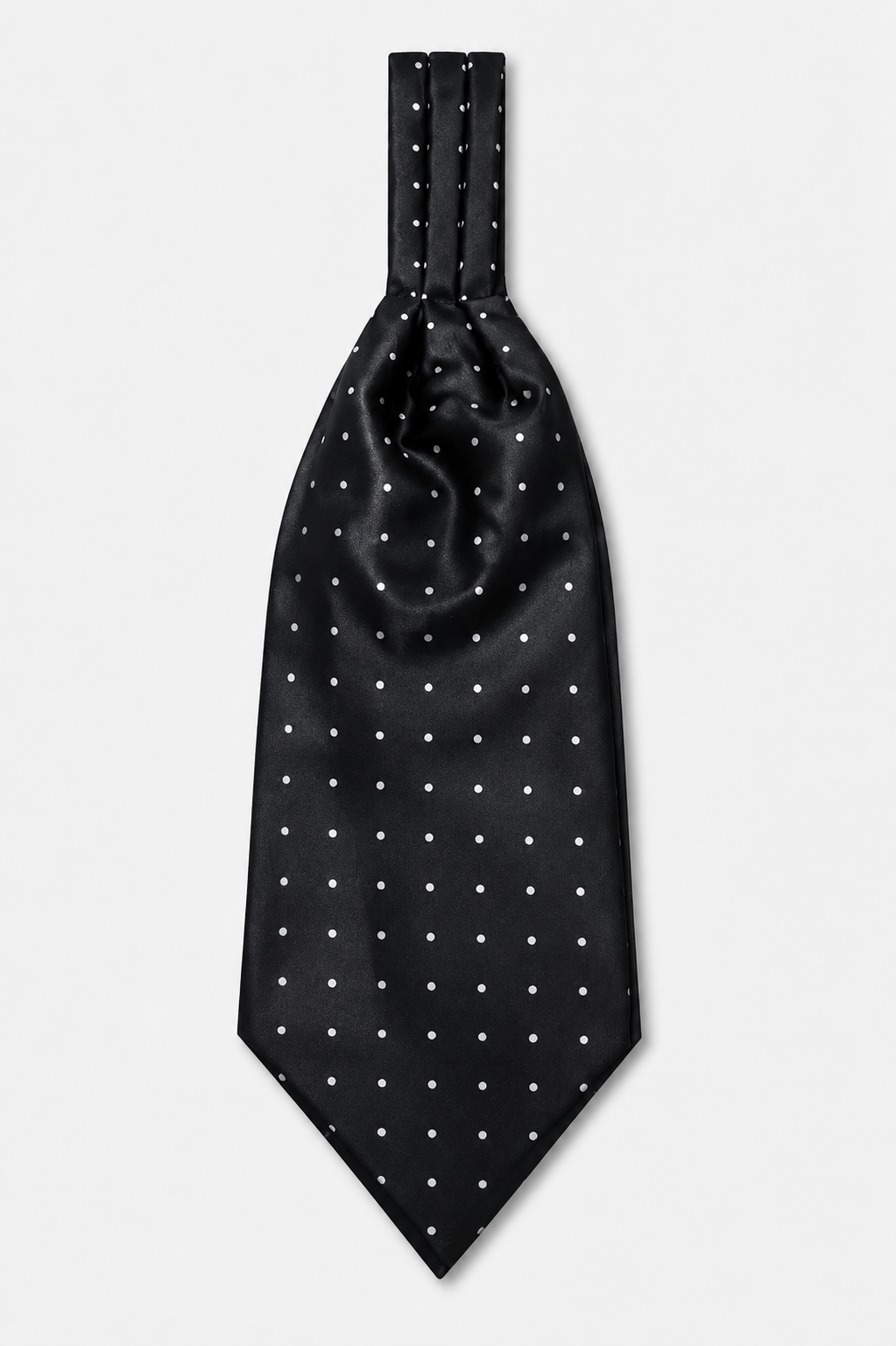 Black Micro Polka Ascot