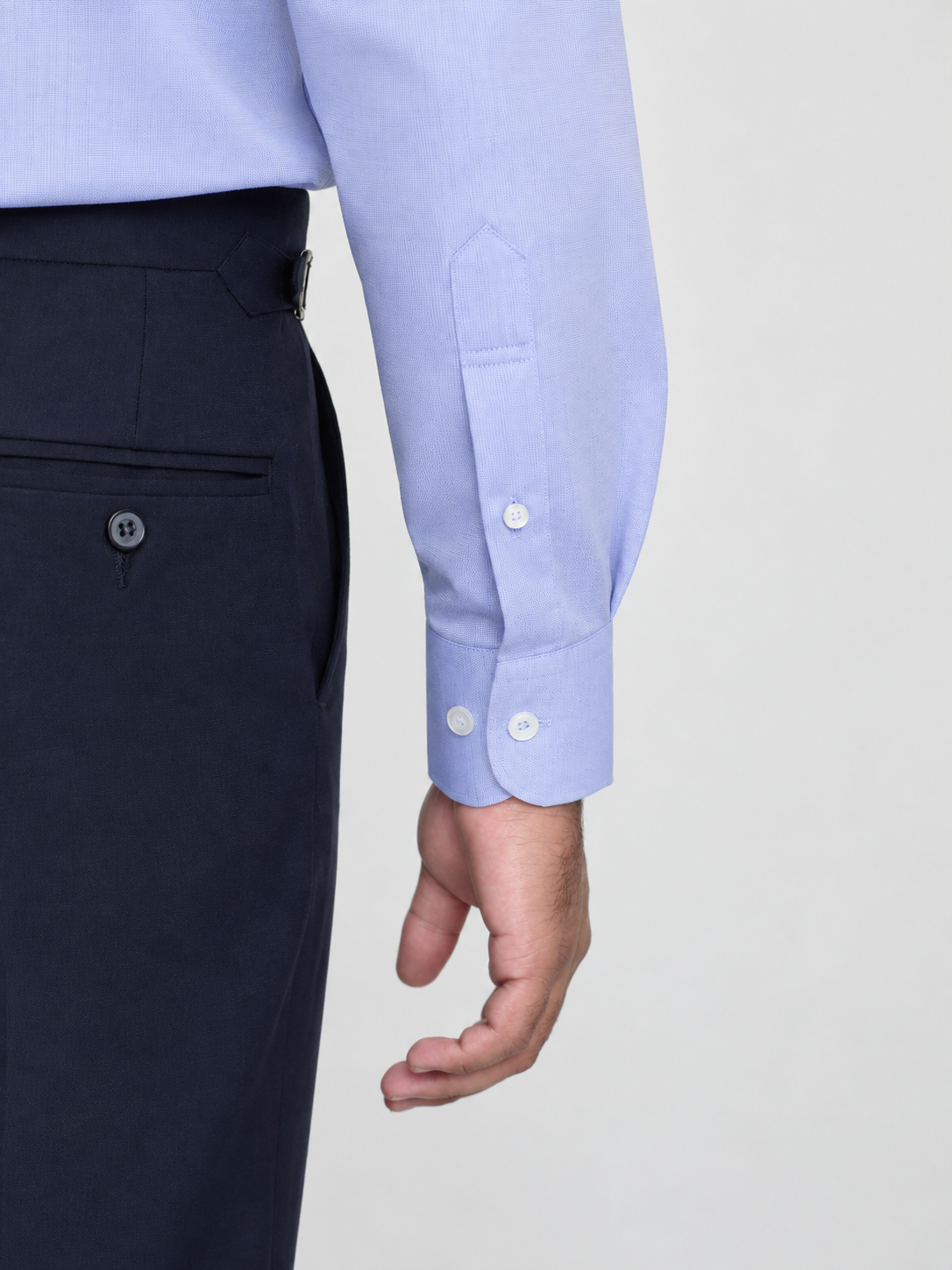 Light Blue Textured Formal Shirt
