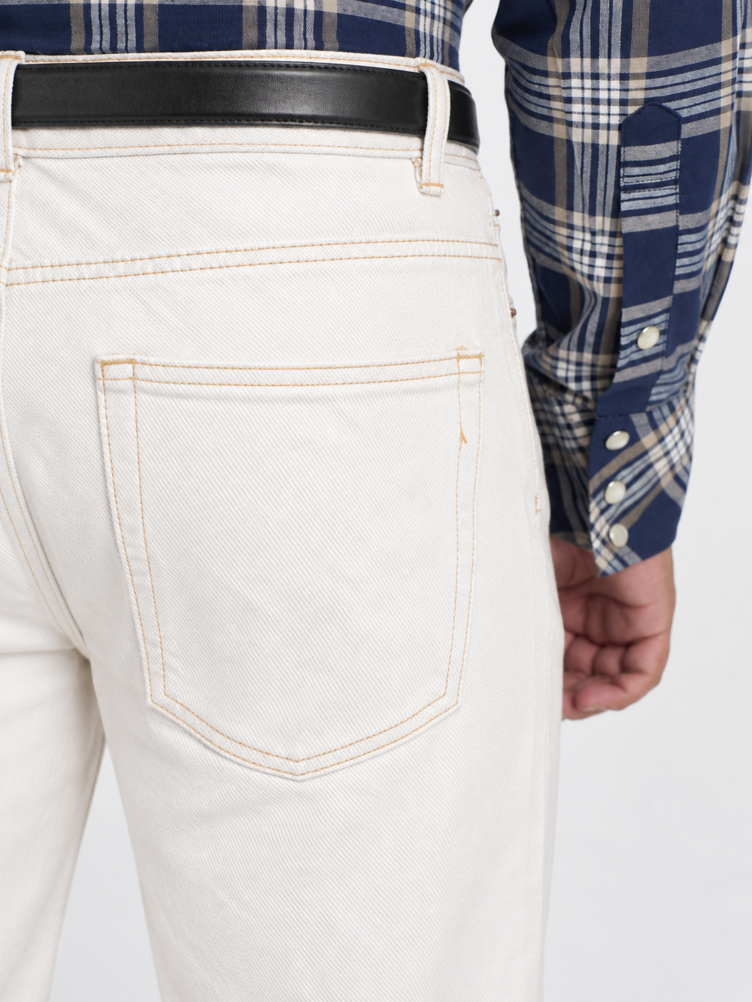 White Mid Rise Jeans