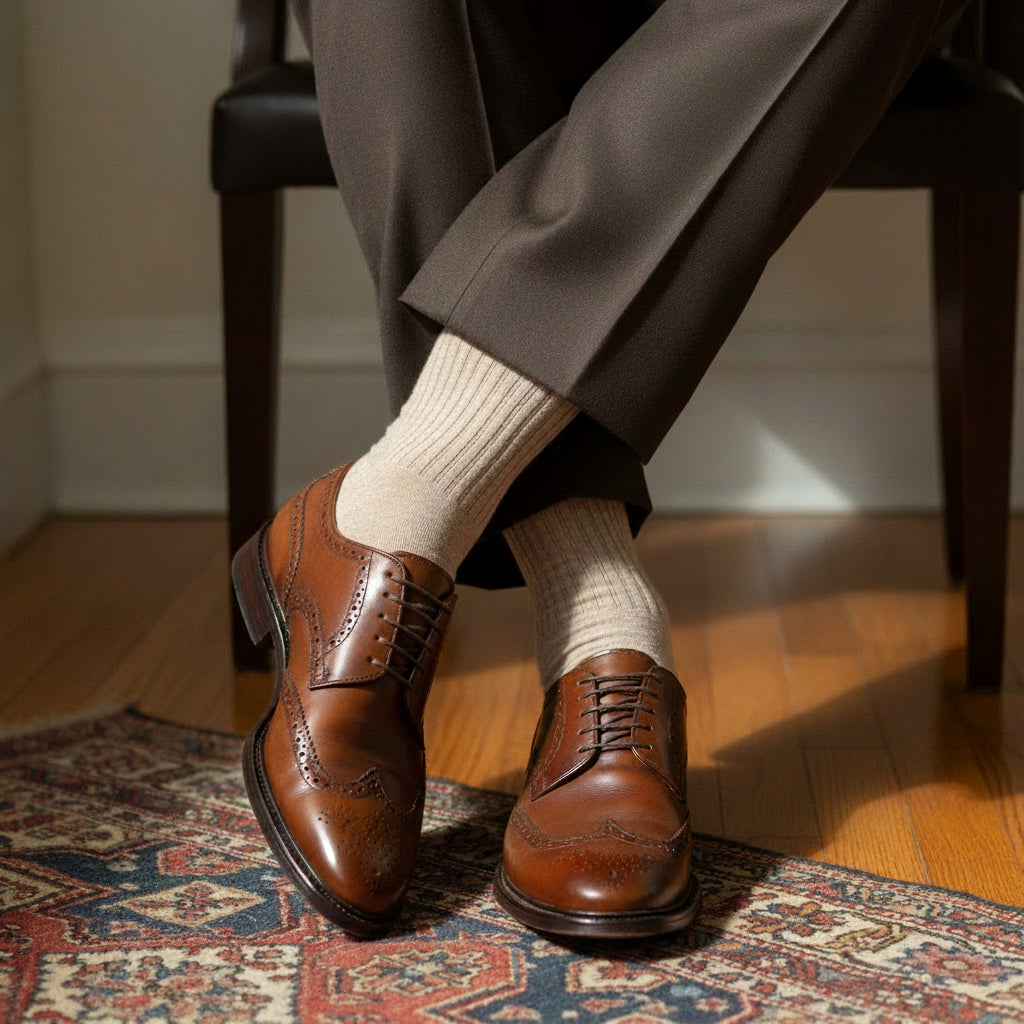 Oatmeal Essential Dress Socks