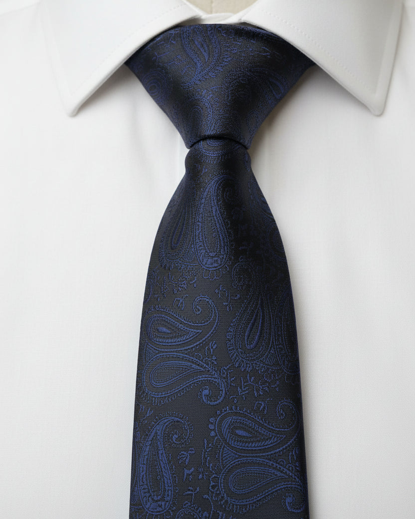 The Navy Paisley Tie