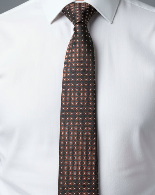 Brown Square Tie