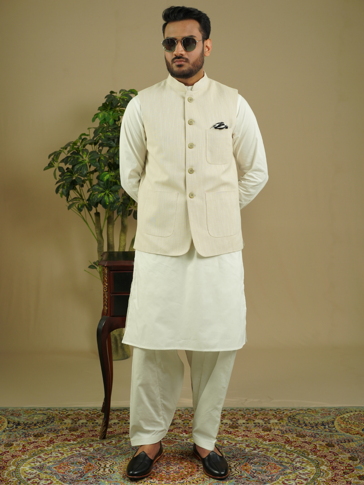 White Kabli Suit