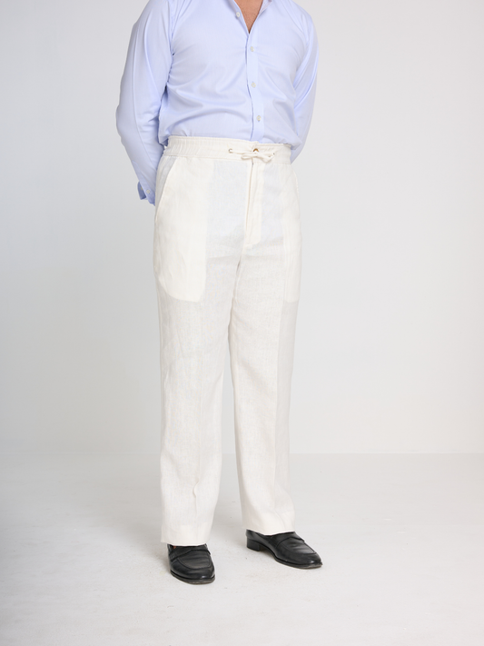 White DrawString Trouser