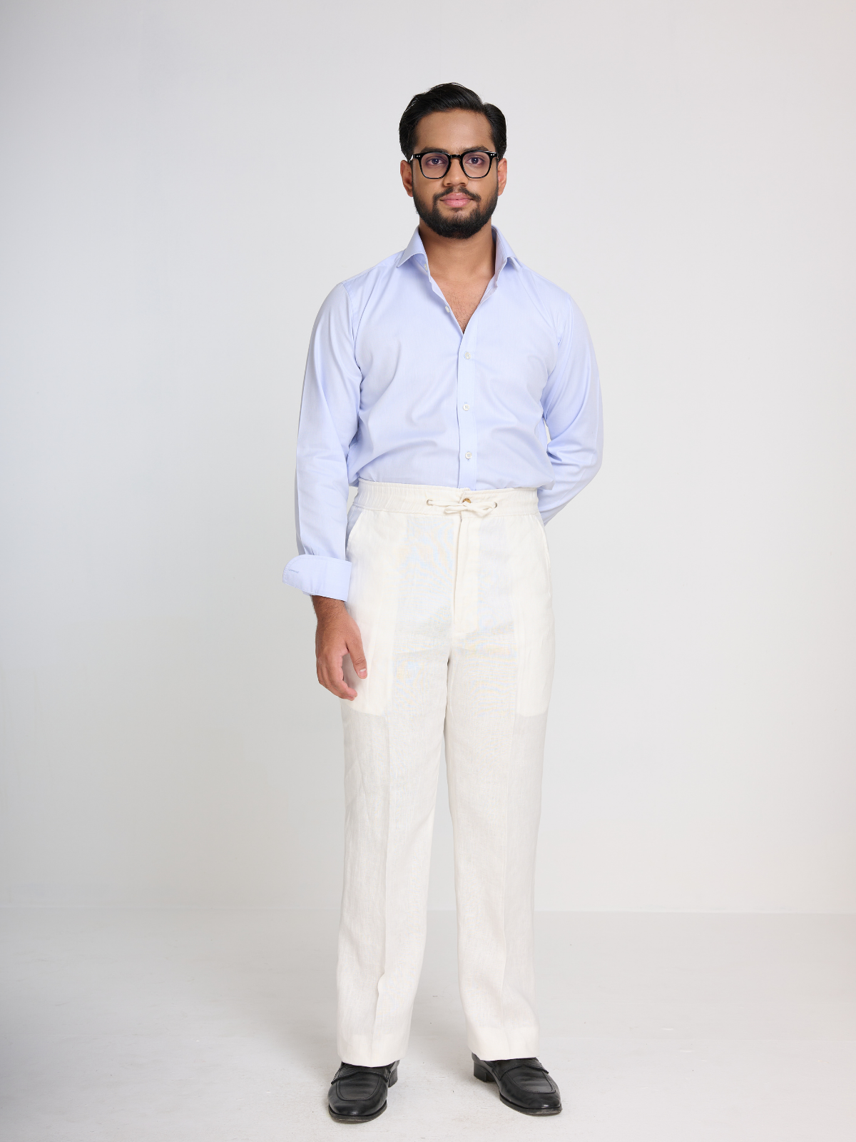 White DrawString Trouser