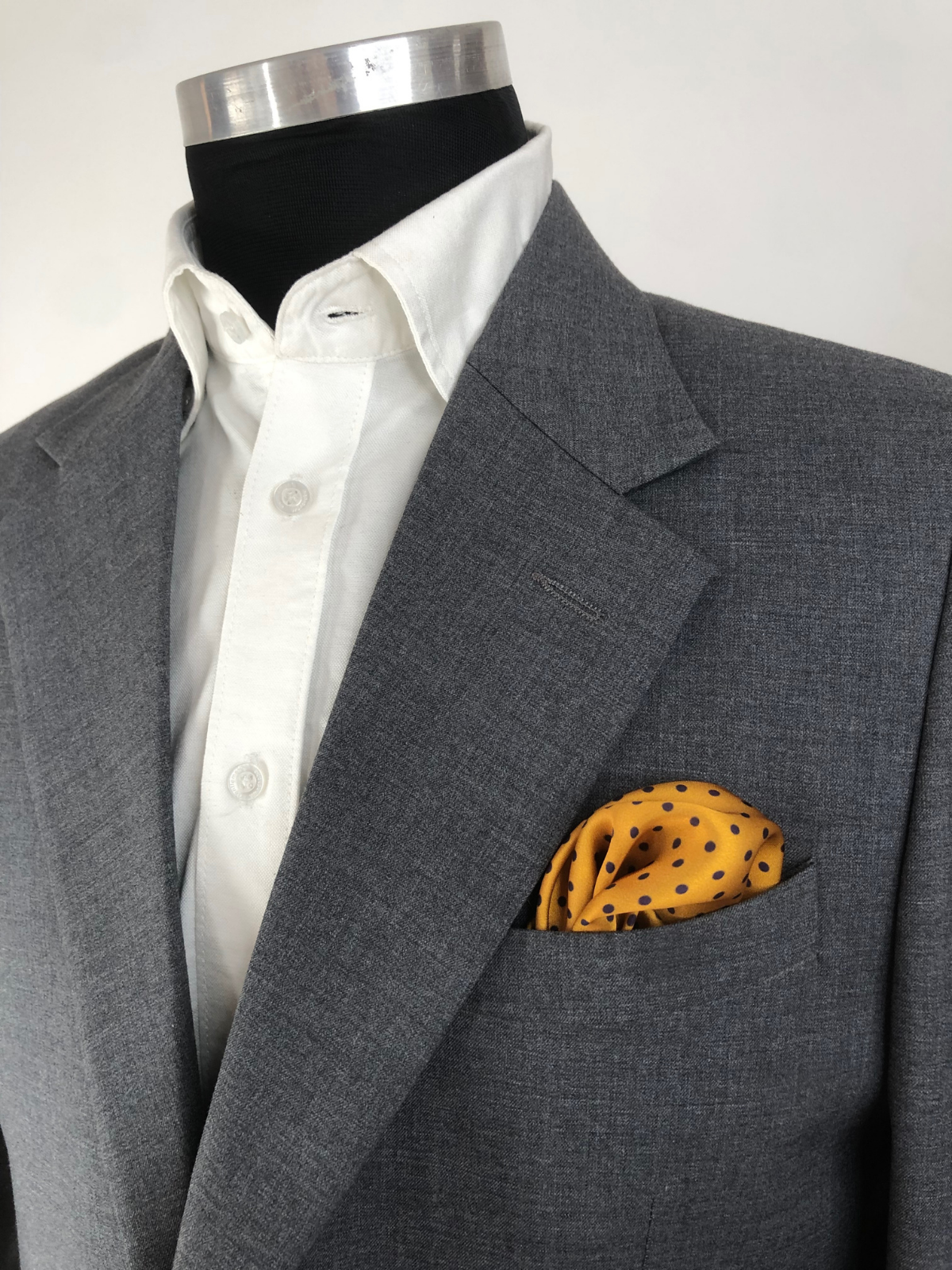 Golden Polka Silk Pocket Square