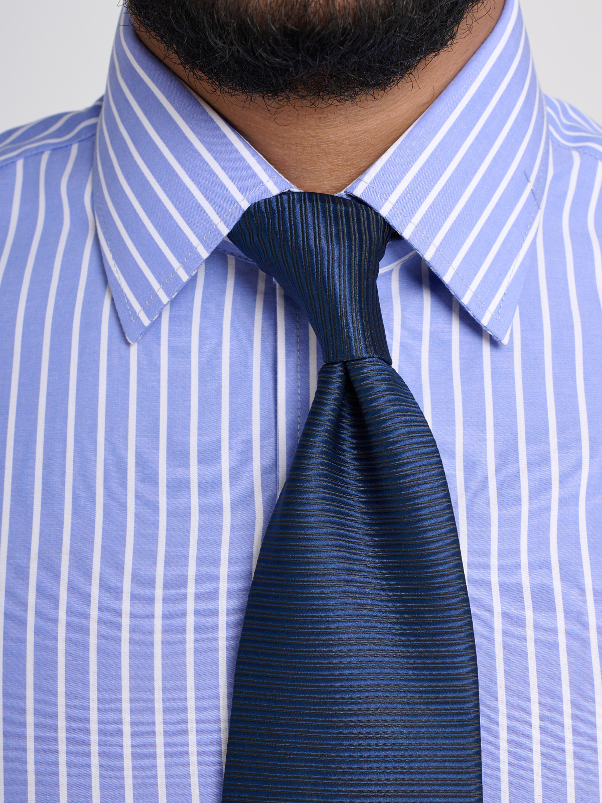 Blue Bengal Stripe Spread Collar Shirt