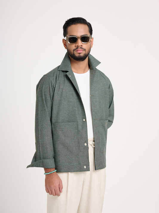 Forest Green Shacket