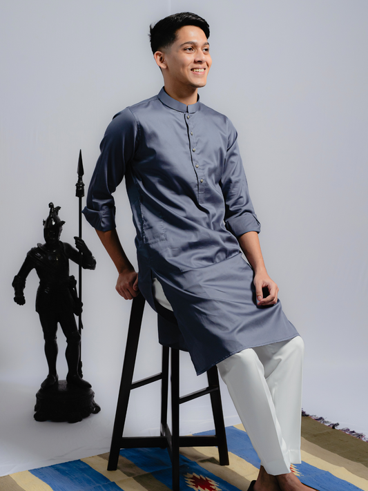 dark grey single kurta