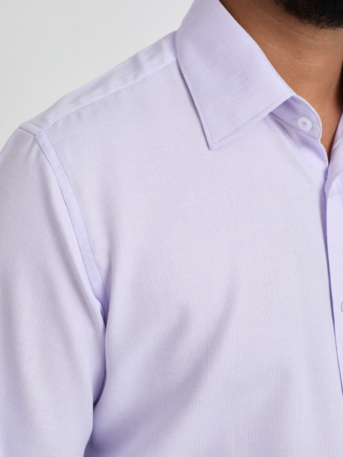 Lilac Textured Formal  Shirt