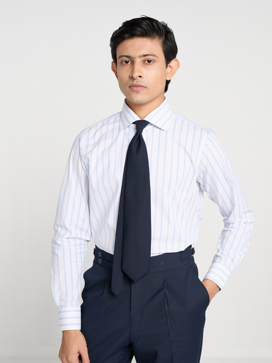 Sky Chalk Stripe  Formal Shirt