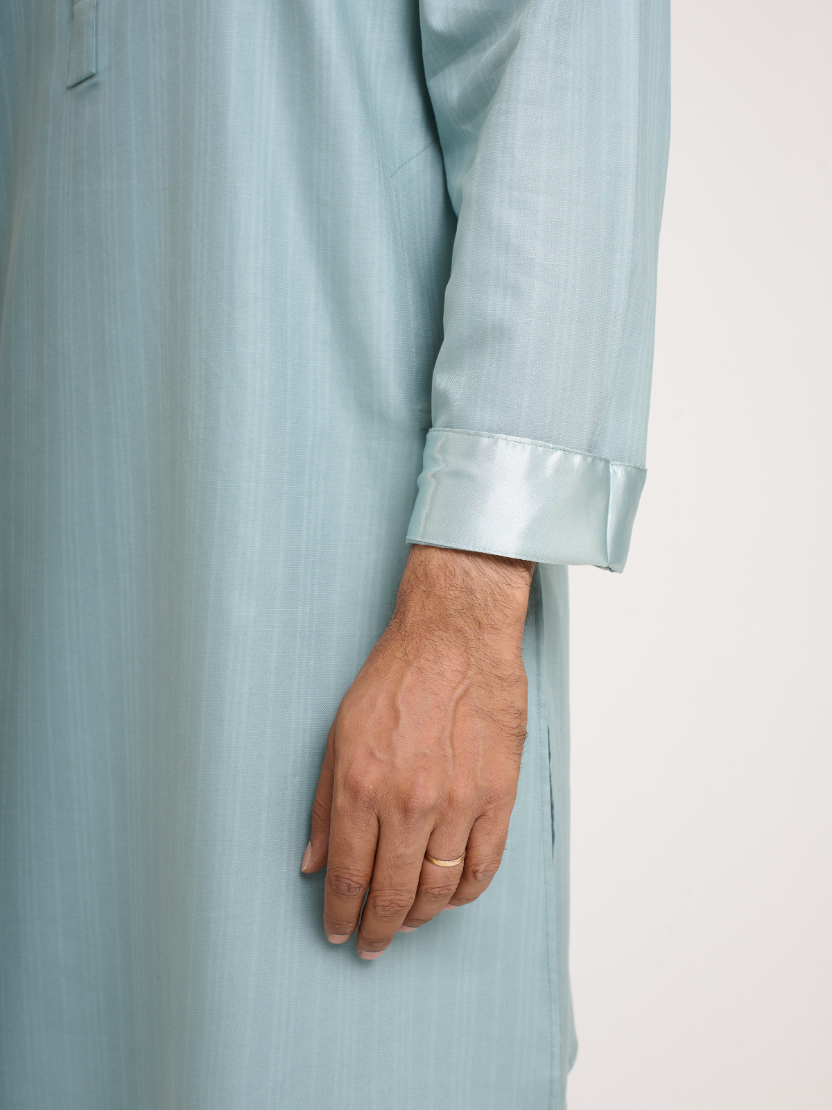 Mint Self Print Kurta