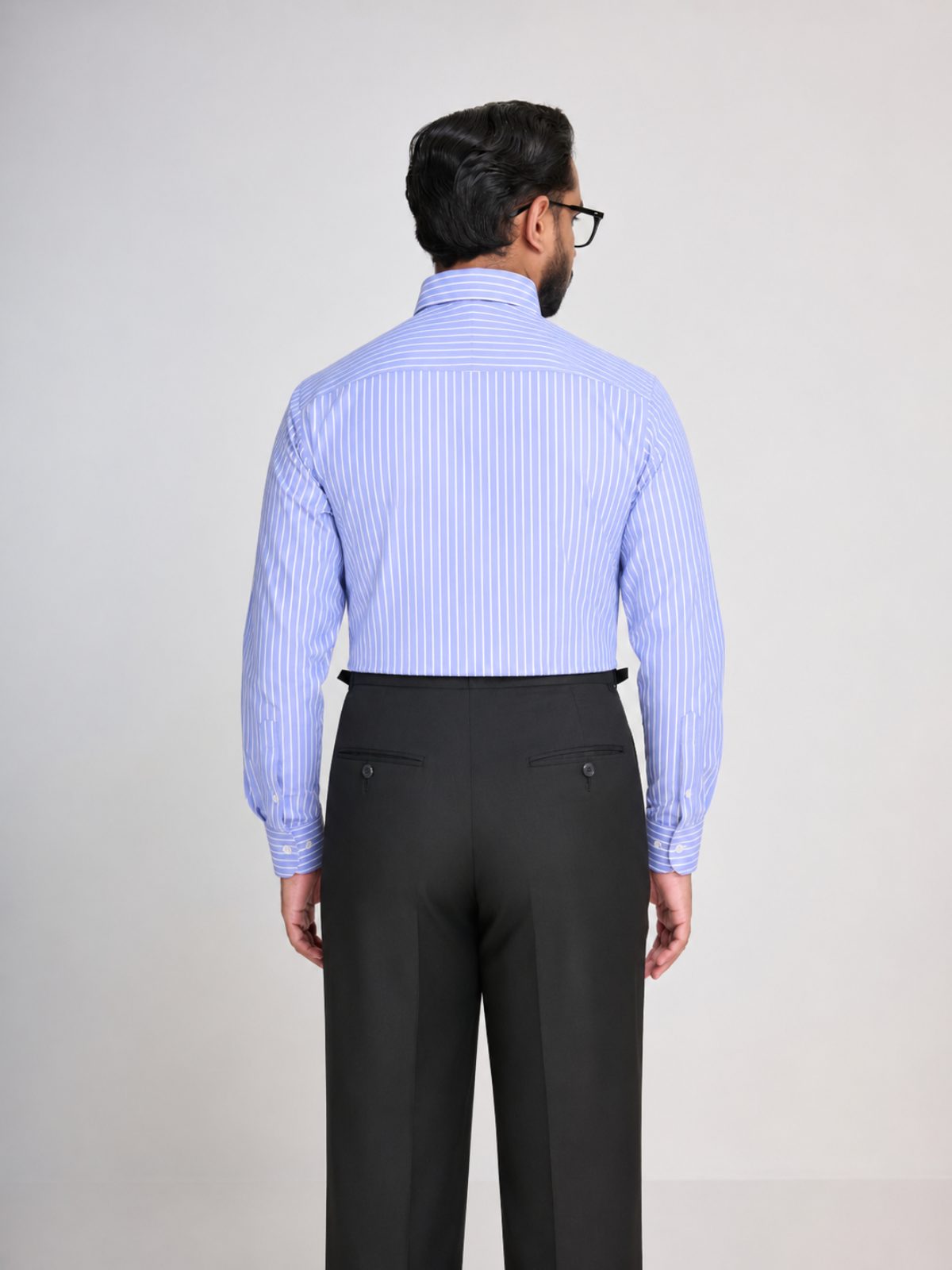 Blue Bengal Stripe Spread Collar Shirt